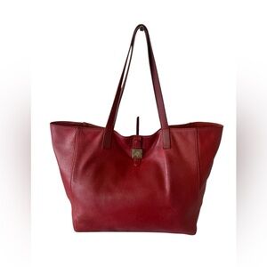 Mulberry Tessie tote bag poppy red calfskin leather